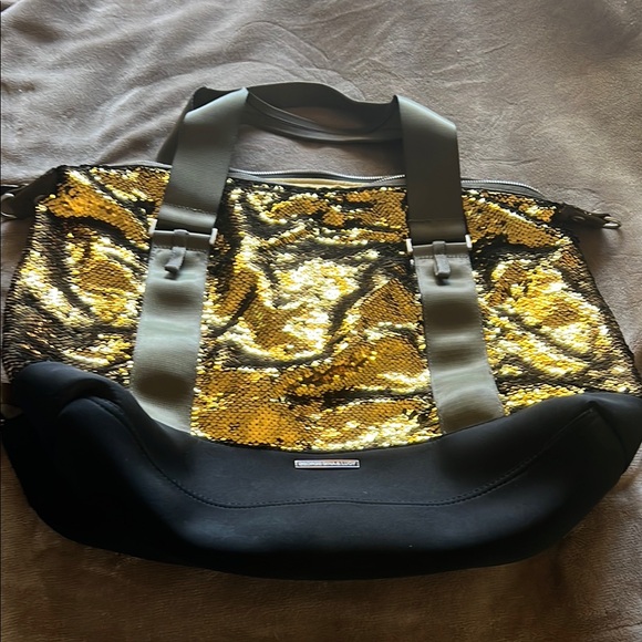 George Gina & Lucy Black and Gold Sequin Purse Bag - Picture 1 of 15